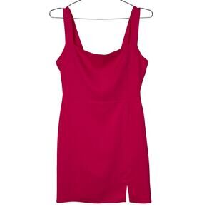 Aritzia Babaton '90s Slit Mini Dress Hot Pink Size 4 Feminine Barbiecore